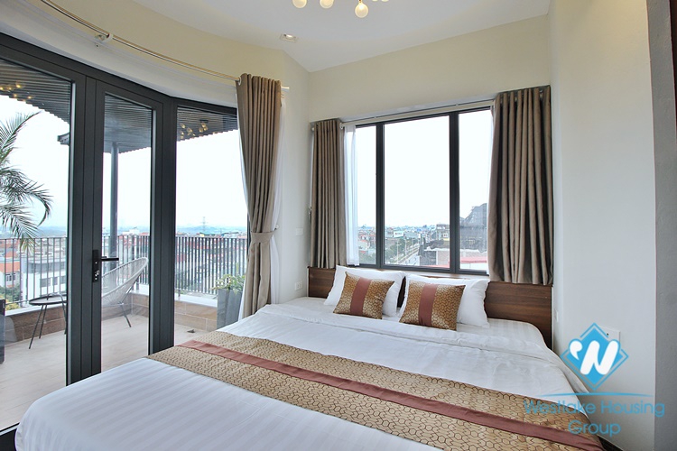 A well-decorated duplex 2 bedrooms apartment for rent in Au Co st, Tay Ho